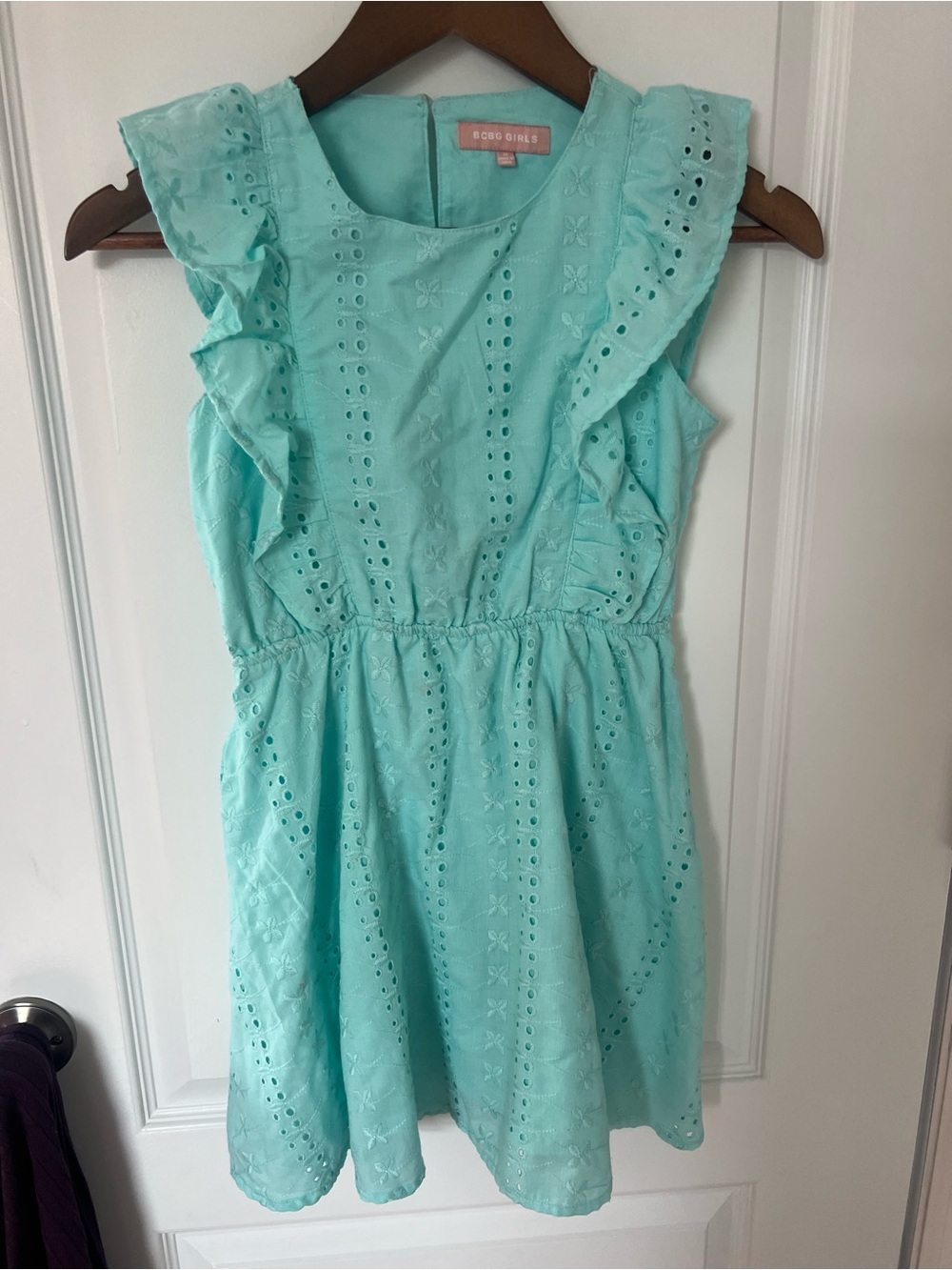BCBG Girls Mint Eyelet Ruffle Dress